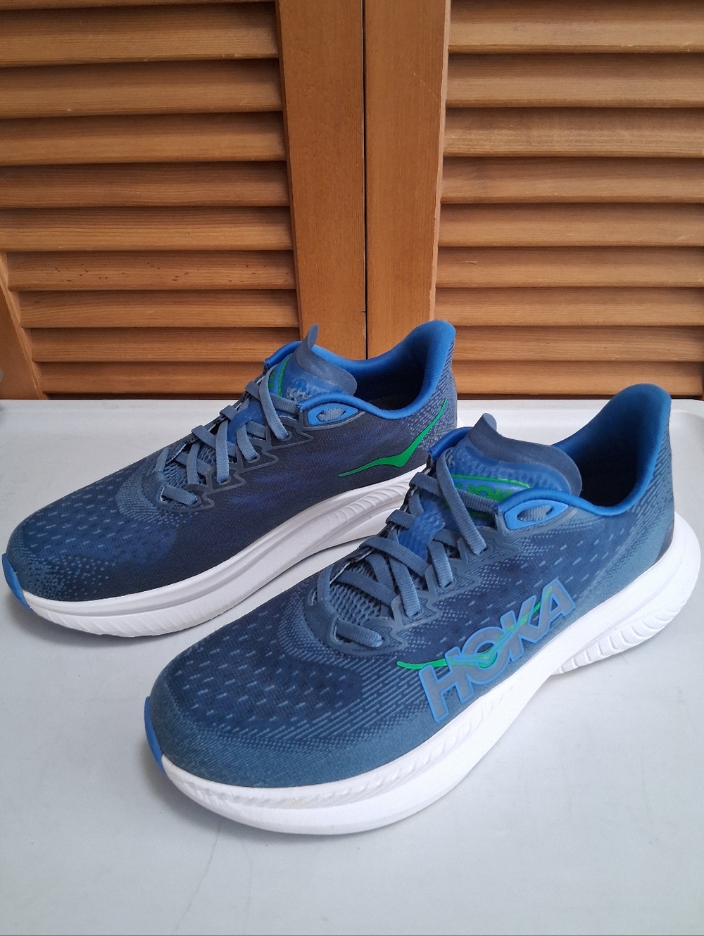 Hoka Mach 6 Men's Running Shoe Blue White * Size: 8D